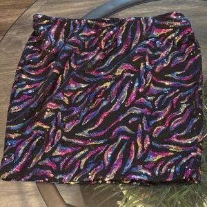 Vibrant Sequin Mini Skirt